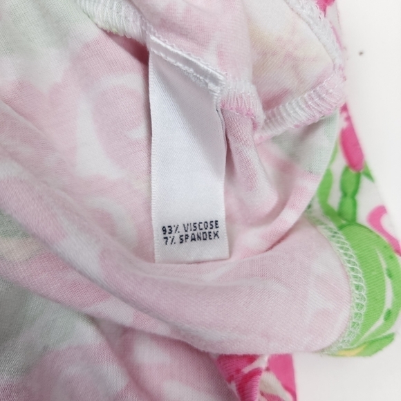 Lilly Pulitzer Pink Green Crabby Octopus Vicose Blend Stretchy Skirt Sz … - Picture 8 of 14